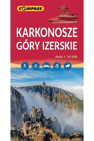 Karkonosze, Góry Izerskie. Mapa turystyczna w skali 1:35 000