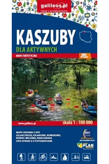Kaszuby dla aktywnych. Mapa turystyczna 1:100 000