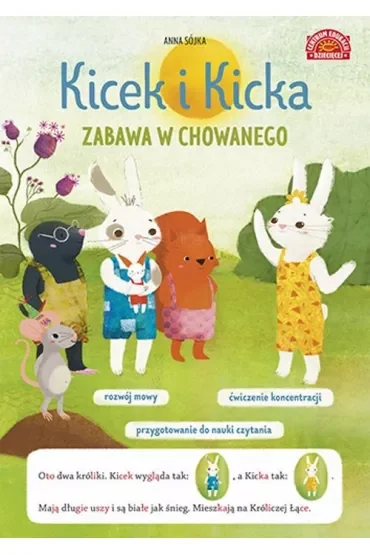 Kicek i Kicka. Zabawa w chowanego. Czytanki sylabowe z obrazkami
