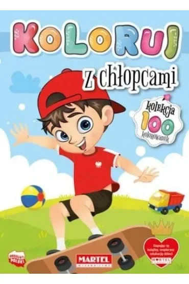 Z chłopcami. Koloruj