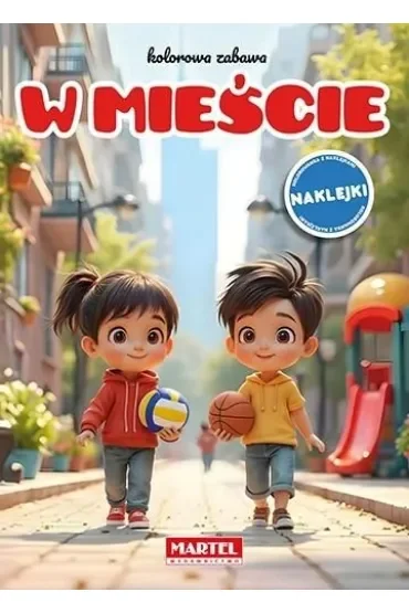 W mieście. Kolorowa zabawa z naklejkami