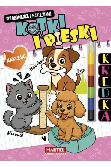 Modułowa kredka. Kotki i pieski z naklejkami