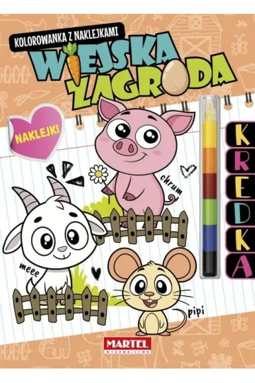 Modułowa kredka. Wiejska zagroda z naklejkami