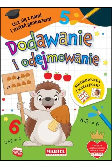 Kolorowanka z naklejkami Dodawanie i odejmowanie