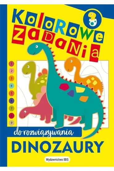 Kolorowe zadania do rozwiązywania. Dinozaury