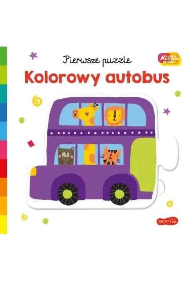 Kolorowy autobus. Akademia Mądrego Dziecka. Pierwsze puzzle