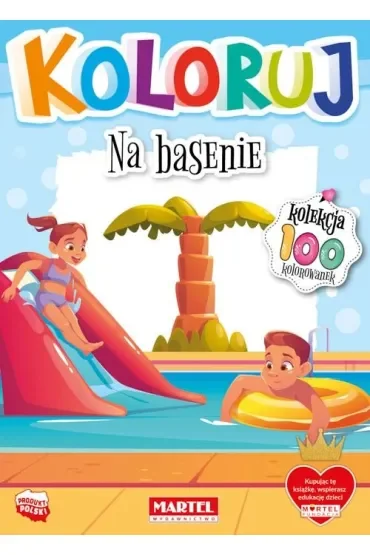 Na basenie. Koloruj