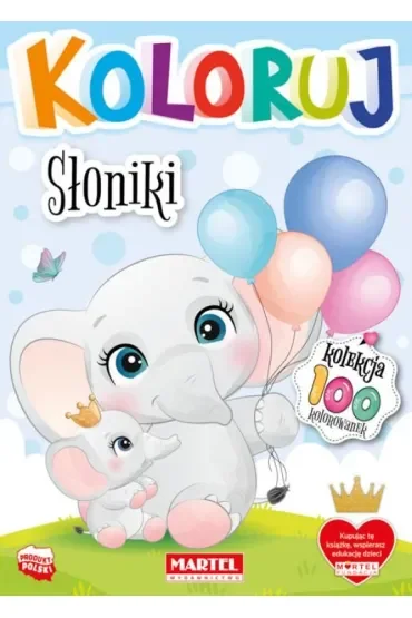 Słoniki. Koloruj