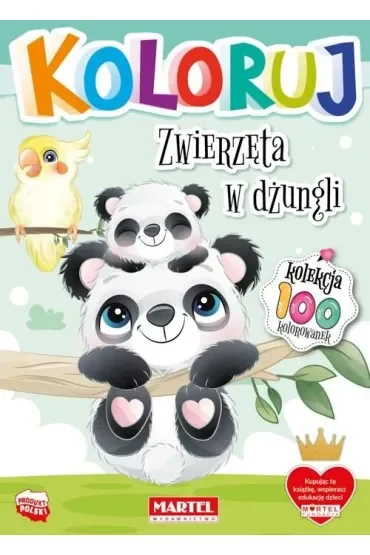 Zwierzęta w dżungli. Koloruj