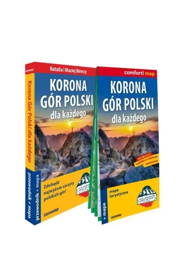 Korona Gór Polski dla każdego 2w1 przewodnik + mapa