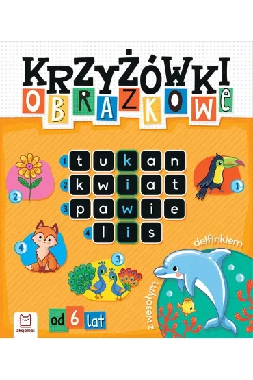 Krzyżówki obrazkowe z wesołym delfinkiem