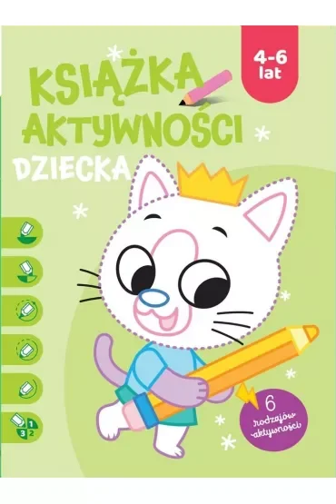 Książka aktywności dziecka 4-6 lat. Zielona