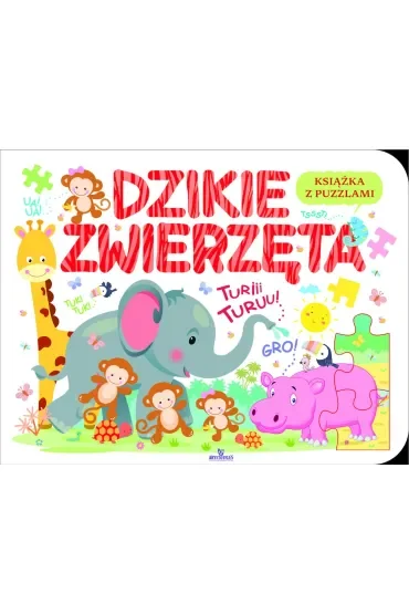 Książka edukacyjna z puzzlami. Dzikie zwierzęta