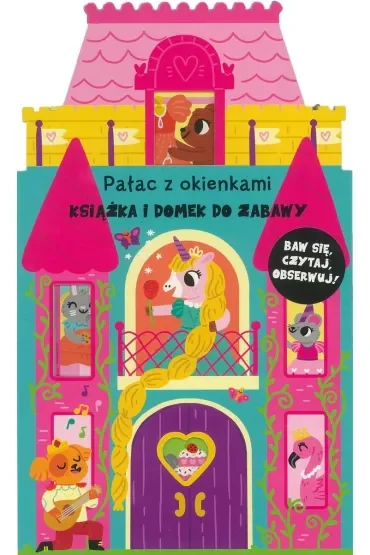 Książka i domek do zabawy. Pałac z okienkami