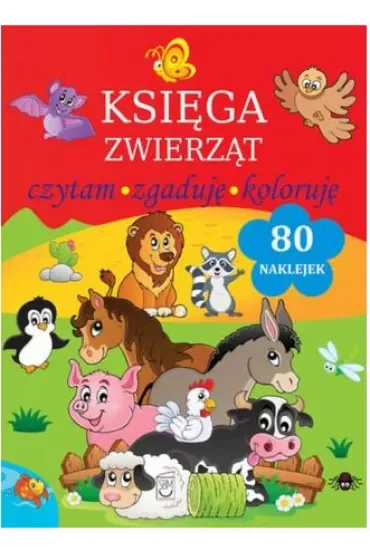 Księga zwierząt. Czytam, zgaduję, koloruję