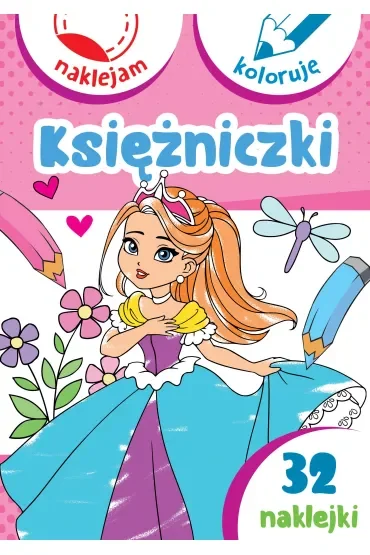 Księżniczki. Naklejam i koloruję