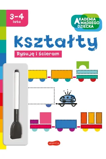 Kształty. Akademia mądrego dziecka. Rysuję i ścieram