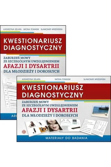 Kwestionariusz diagnostyczny zaburzeń mowy ze szczególnym uwzględnieniem afazji i dysartrii dla młodzieży i dorosłych Materiały do badania i arkusz diagnostyczny