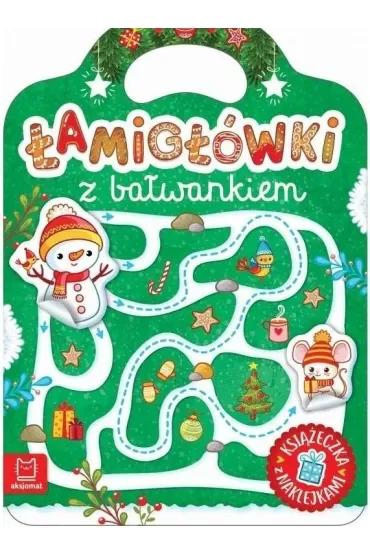Łamigłówki z bałwankiem. Książeczka z naklejkami