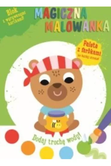 Magiczna malowanka z farbkami Miś