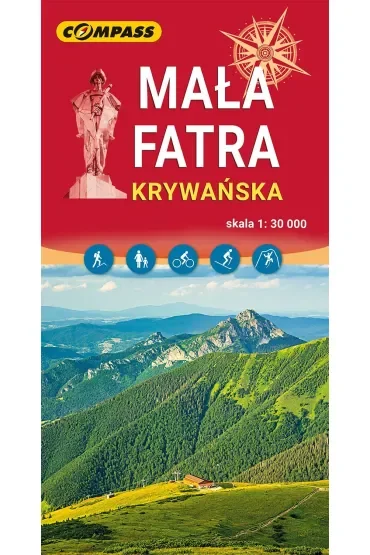 Mała Fatra Krywańska. Mapa turystyczna w skali 1: 30 000
