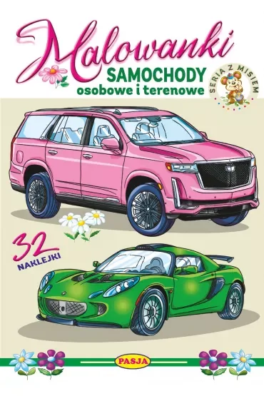 Samochody osobowe i terenowe. Malowanki. Seria z misiem