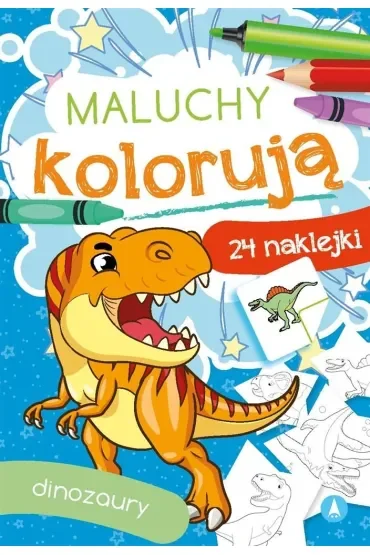 Malowanka 165X240 Maluchy kolorują. Dinozaury  NAKLEJKI SKRZAT 074208