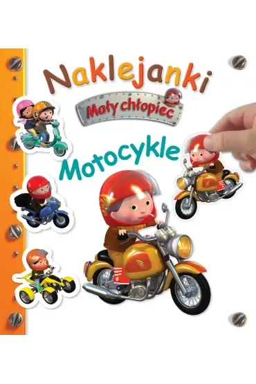 Mały chłopiec. Naklejanki. Motocykle