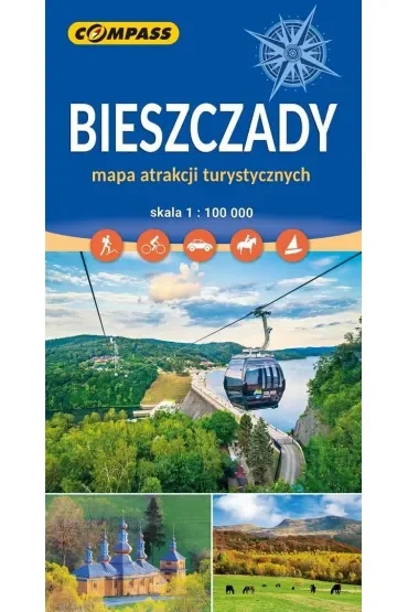Mapa atrakcji tur. - Bieszczady 1:100 000 w.2025