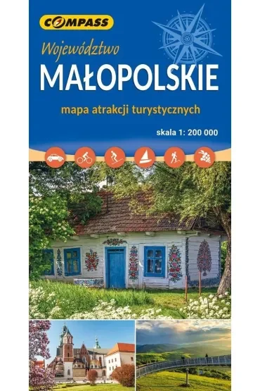 Województwo małopolskie. Mapa atrakcji turystycznych w skali 1:200 000