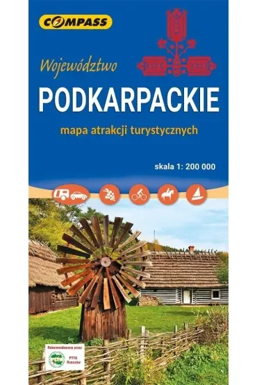 Wojewódzctwo Podkarpackie. Mapa atrakcji turystycznych w skali 1:200 000