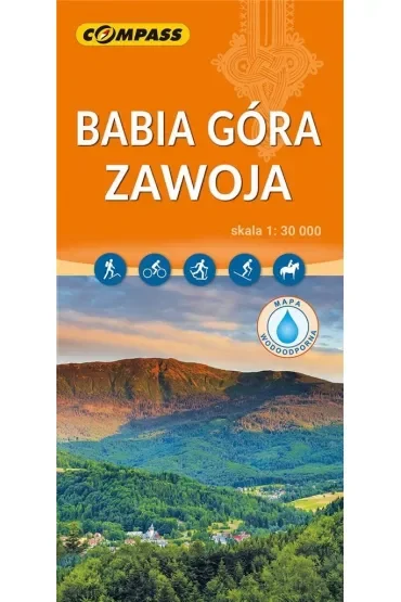 Zawoja. Babia Góra mapa laminowana skala 1 : 30 000
