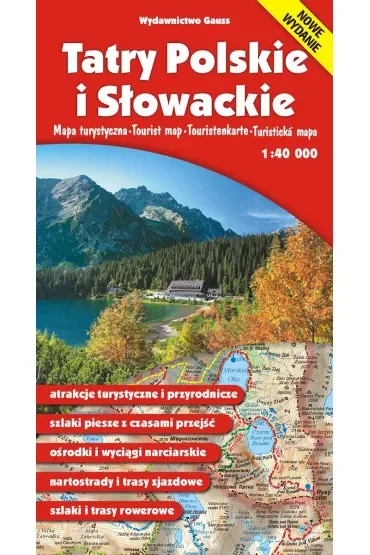Tatry Polskie i Słowackie. Mapa turystyczna w skali 1:40 000