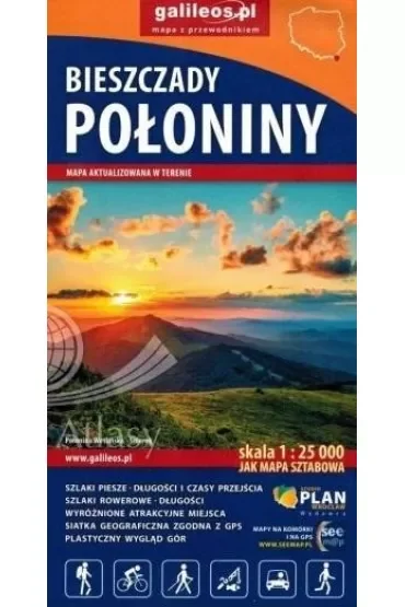 Bieszczady - Połoniny - mapa 1:25 000 - 2022