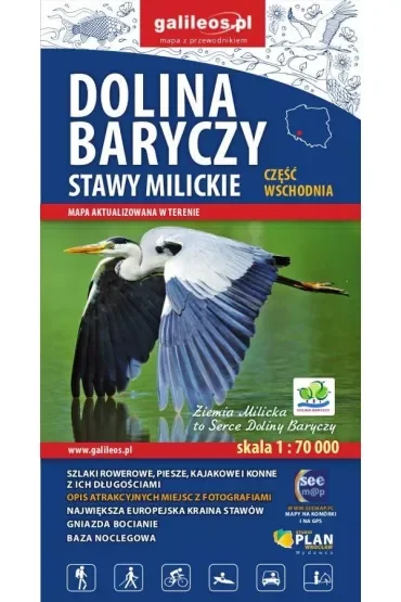 Mapa - Dolina Baryczy, część wschodnia 1:70 000