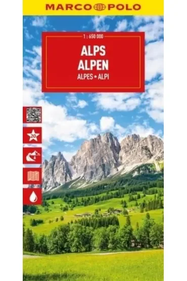 Mapa drogowa Alpy 1:650 000