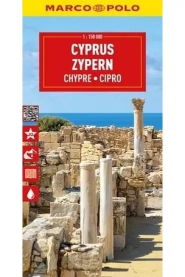 Cypr. Mapa drogowa w skali 1:150 000