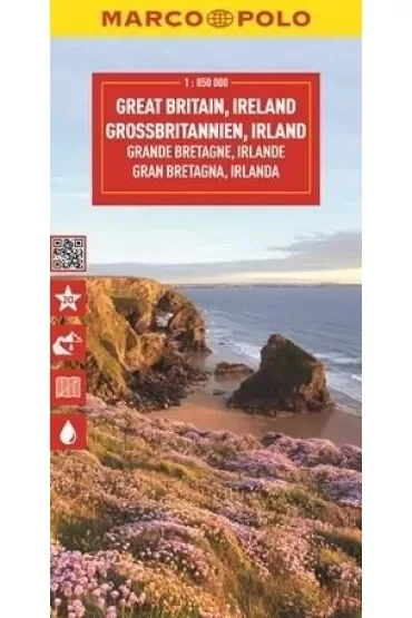 Wielka Brytania, Irlandia. Mapa drogowa w skali 1:850 000