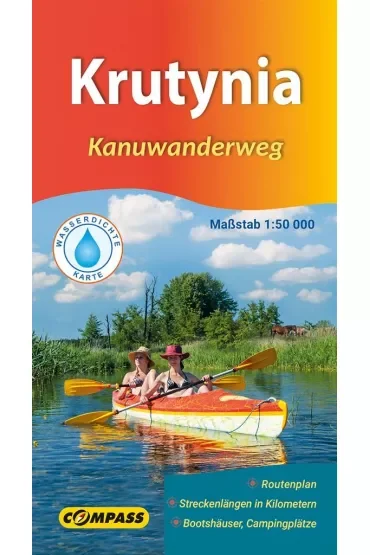 Krutynia. Mapa kajakowa  w skali 1:50 000 (wersja niemiecka)