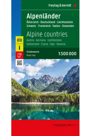 Mapa Kraje Alpejskie 1:500 000