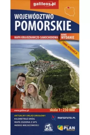Województwo Pomorskie. Mapa krajoznawczo-samochodowa 1:230 000