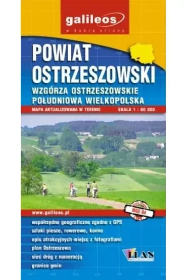 Mapa - Powiat Ostrzeszowski 1:60 000
