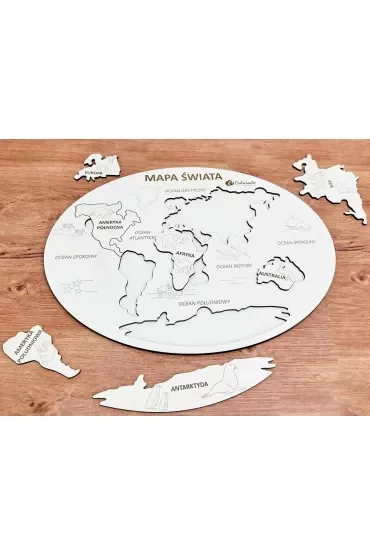 Mapa Świata kontynenty i oceany