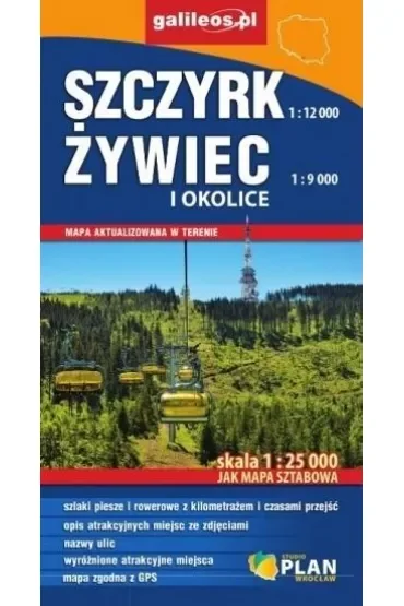 Mapa sztabowa - Szczyrk, Żywiec i okolice 1:25 000