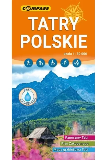 Tatry Polskie. Mapa turystyczna w skali 1:30 000 (wersja wodoodporna)