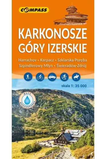 Karkonosze, Góry Izerskie. Mapa turystyczna w skali 1:35 000 (wersja wodoodporna)