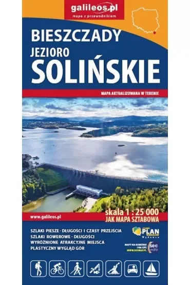 Bieszczady - Jezioro Solińskie - mapa 1 : 25 000