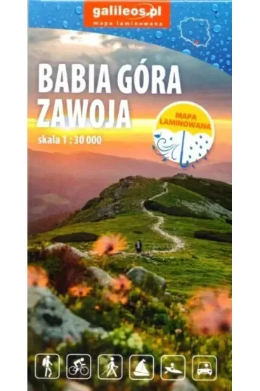 Mapa turystyczna- Babia Góra i Zawoja 1:30000