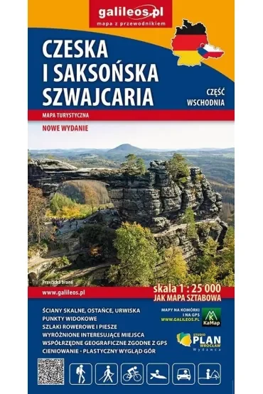 Czeska i Saksońska Szwajcaria - mapa 2025