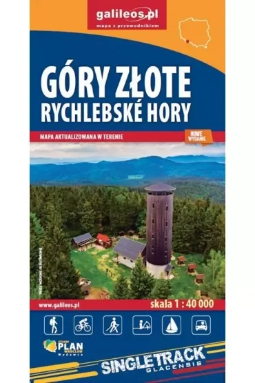 Mapa turystyczna Góry Złote - Góry Rychlebskie 1:40 000